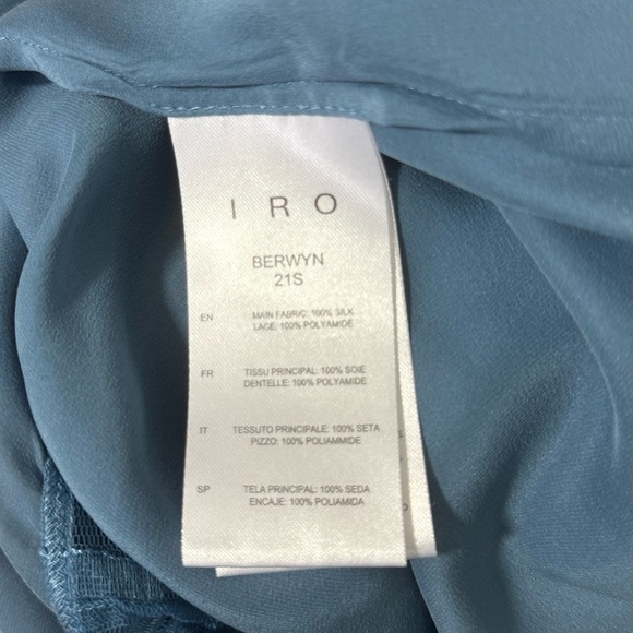 IRO Berwyn 21S Blue Denim Genuine Silk Camisole Layering Cami Rococo - Picture 5 of 5